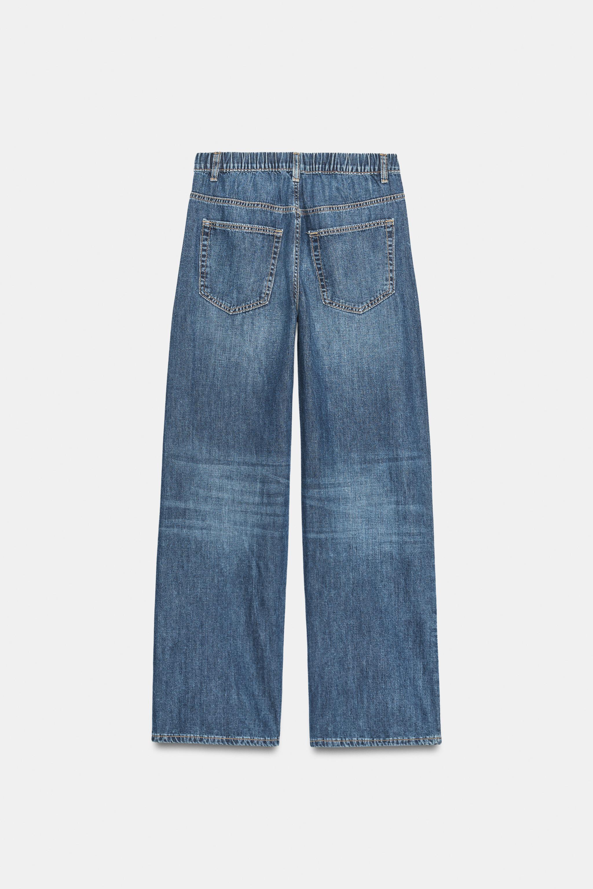TRF RELAXED MID-RISE DENIM JEANS